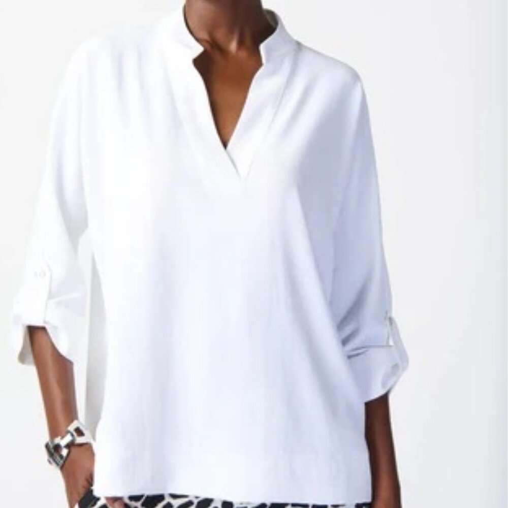 Calvin Klein Women's Dolman Sleeve V Neck Blouse Tunic